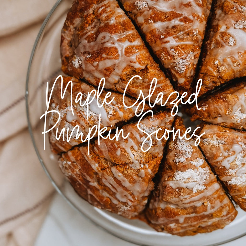 Pumpkin Scones with Maple Glaze