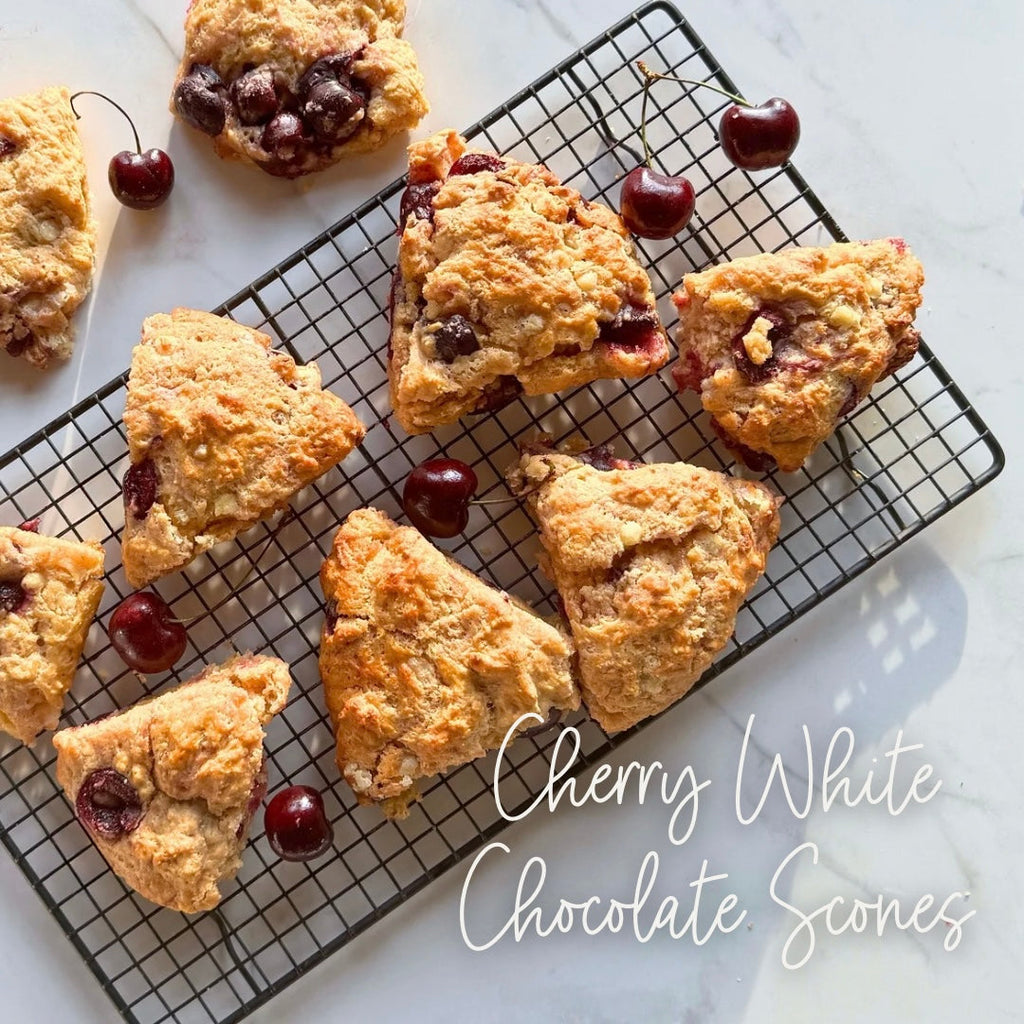 Cherry White Chocolate Scones