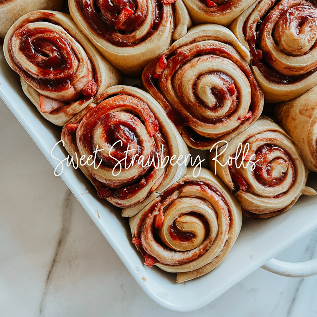 Sweet Strawberry Rolls with Strawberry Cream Cheese Icing