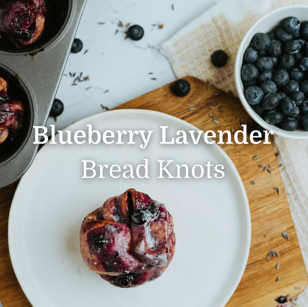 Blueberry Lavender Bread Knots