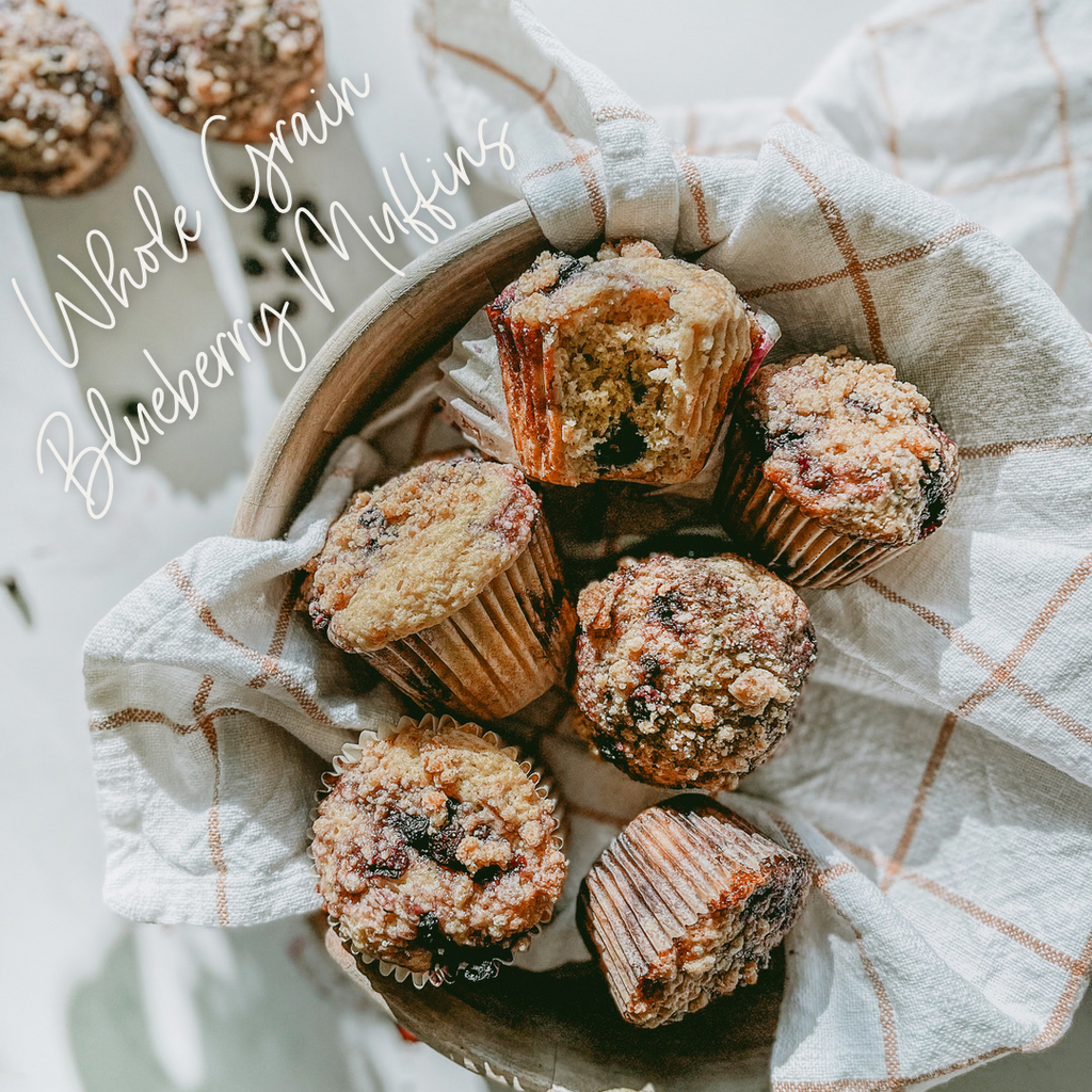 Whole Grain Blueberry Muffins