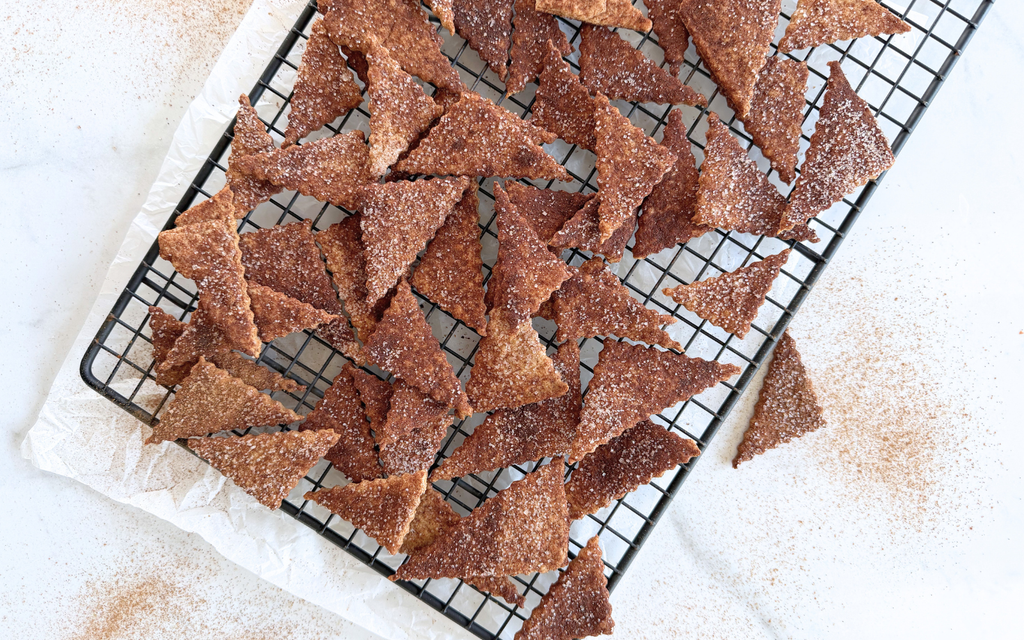 Cinnamon Sugar Sourdough Discard Crackers